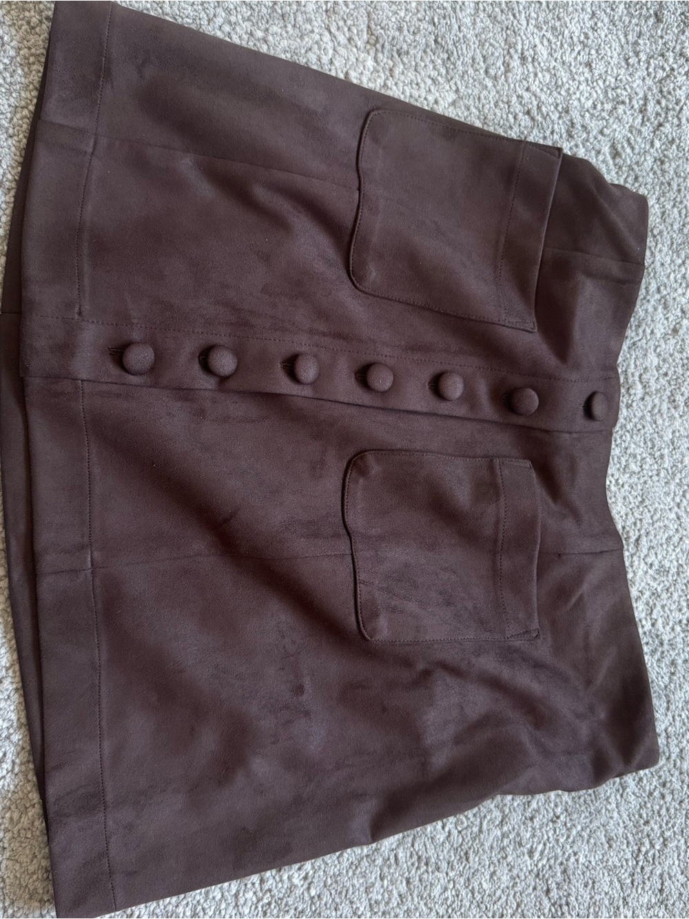 Joie Chocolate Brown A-Line Button-Front Skirt